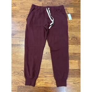 Label Brand Men's Go To Jogger Pant Burgundy Size Large NWT Cotton Loungewear
